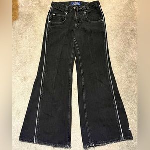 Vintage 90’s The Lee Pipes Black Flare Bell-Bottom Jeans